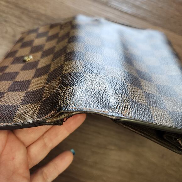 Authentic Louis Vuitton Vintage Long Wallet In Damier Ebene Luxury Designer - Picture 10 of 16